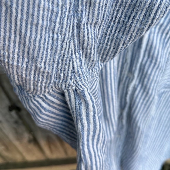 Aerie American Eagle Daybreak Coverup Shirt oversize Marbled Blue 16 18 XL - Picture 8 of 16